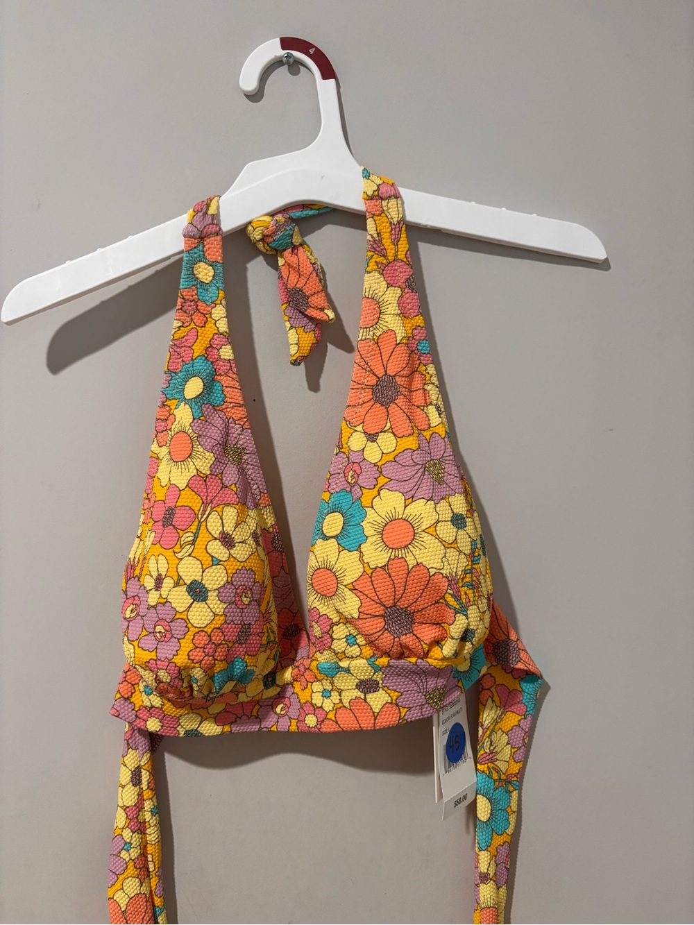 Jessica Simpson Floral Halter Bikini Top